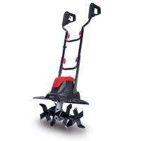 Electric tiller with ergonomic handle and motorized drive mechanism for gardening tasks