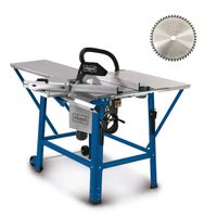 Scheppach table saw with sliding table, including motor and blade for accurate cuts