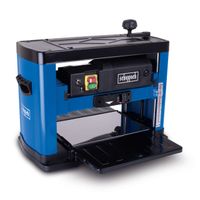 Scheppach thickness planer with control knobs and depth gauge markings