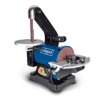 Scheppach belt and disc sander with adjustable table and dust extraction system