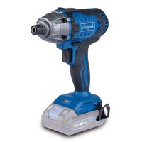 Cordless Impact Driver C-ID180-X by Scheppach with 180 Nm torque and 3600 bpm impact rate. 1/4 inch hex for precise work. Perfect for various applications.