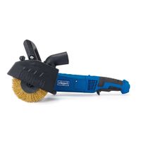 Scheppach Multi Drum Sander MRS1300 with 10cm brush width and variable speed. Includes brass wire brush for precise finishing.