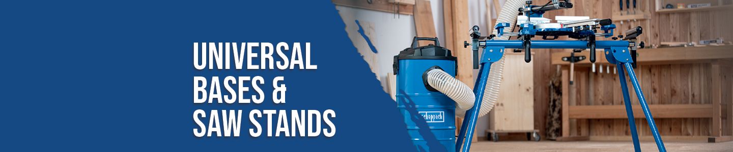 Scheppach universal bases and saw stands in the online shop. Tools for precise work.