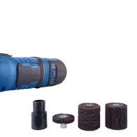 Scheppach universal renovation grinder with adjustable brush attachment and included polishing set