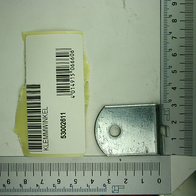 Clamp angle with label and barcode (Scheppach item) – fragment shown