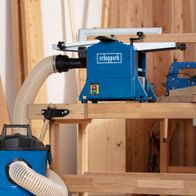 Scheppach planer/thicknesser machine with integrated dust extraction system