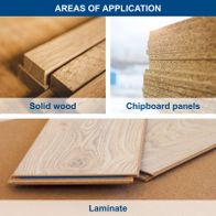Comparison of solid wood, chipboard panels and laminate with their typical applications