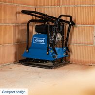 Compact vibrating plate with frame and rubber mat for Scheppach HP1800S compactor