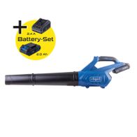 Scheppach cordless leaf blower with included battery and charger set (2.4 A / 2.0 Ah)