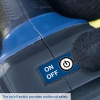 On/off switch for additional safety on the cordless pruning saw