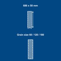 686 x 50 mm belt sanding set with grain sizes 60/120/180