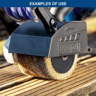 Scheppach tool with integrated safety clamp for precise handling