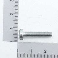 Scheppach oval head screw (M4x20) next to measuring scale