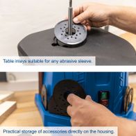 Oscillating spindle with practical storage for accessories directly on the housing