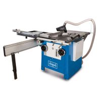 Scheppach precision table saw with integrated dust extraction and worktop for accurate cuts