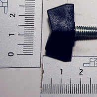 Wing nut with integrated head, M6x12