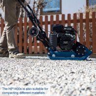 Scheppach HP1400S vibrating plate for compacting materials with 13 kN force