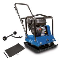 Scheppach petrol-powered vibrating plate with handle and base plate accessory kit