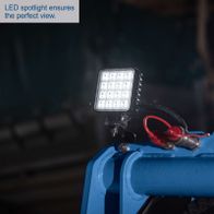 LED spotlight for enhanced visibility on the compact loader