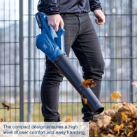 Compact design ensuring high user comfort and easy handling for the cordless leaf blower