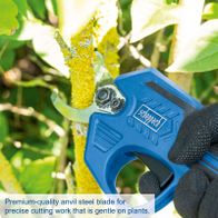 Premium-quality anvil steel blade for precise cutting with gentle plant care