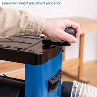Convenient height adjustment knob for Scheppach thickness planer with ergonomic operation