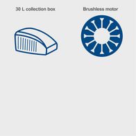 30L collection bin and brushless motor for BC-MP320-X cordless lawnmower