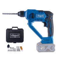 Scheppach cordless drill with 4.0 Ah lithium-ion battery, including tool case and 20-bit sets