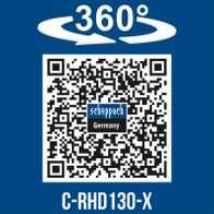 360° rotation for precise drilling – Scheppach C-RHD130-X cordless hammer drill