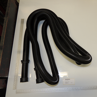 Flexible suction hose with connectors, approximately 4 meters long