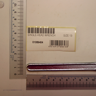 Scheppach single-head wrench (Size 13) with label and barcode