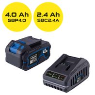 Scheppach 4.0Ah and 2.4Ah battery packs for power tools