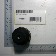 Star grip nut M6, product number 05006016, photographed from the front.