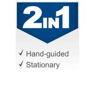 Hand-guided metal band saw with stationary setup – precise cuts for DIY applications