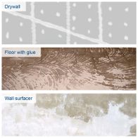 Wall and ceiling sander showing drywall, floor, and wall texture patterns for surface finishing
