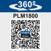 Scheppach PLM1800 thickness planer featuring 360° rotation with QR code for specifications