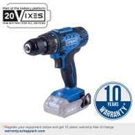 /> Cordless drill with 20V battery and 10-year warranty for Scheppach tool set C-DTB74/1-X