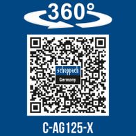 360° rotation for accurate grinding with Scheppach C-AG125-X