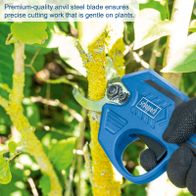 High-quality anvil steel blade for precise cuts, gentle on plants – Scheppach cordless pruning shears