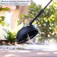 Pressure washer with high-pressure nozzle for efficient dirt removal