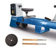 Scheppach wood lathe base with control and tool holders