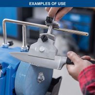 Scheppach tool with clamp mechanism for secure workpiece positioning