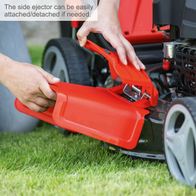 Removable side ejector tray for Scheppach lawnmower, easily detachable for cleaning