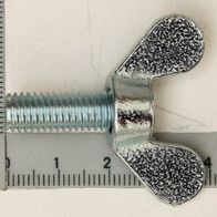 Wing screw with integrated socket, M8x20