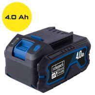 Scheppach 4.0Ah battery featuring LED charge display and 20V cordless technology for SBP series