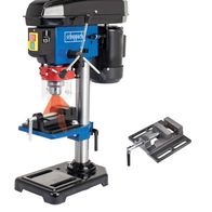 Scheppach bench drill with additional clamp and base plate for accurate drilling