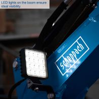 LED lighting on boom for improved visibility