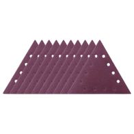Scheppach triangular sanding paper, K80 grit, 10-pack set – textured triangular shape with holes