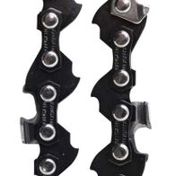 Saw chain Kangxing 3/8LP-40. Length 10" - Pitch 3/8 (9,525 mm) - Drive link thickness 1,3 mm. The saw chain is photographed from the front.