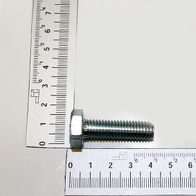 Hexagonal M10 screw, 35 mm long, zinc-coated DIN 933